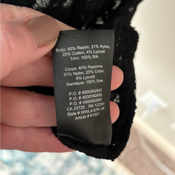 Wilfred Lace Shift Dress – Black – Size M - Picture 5 of 6